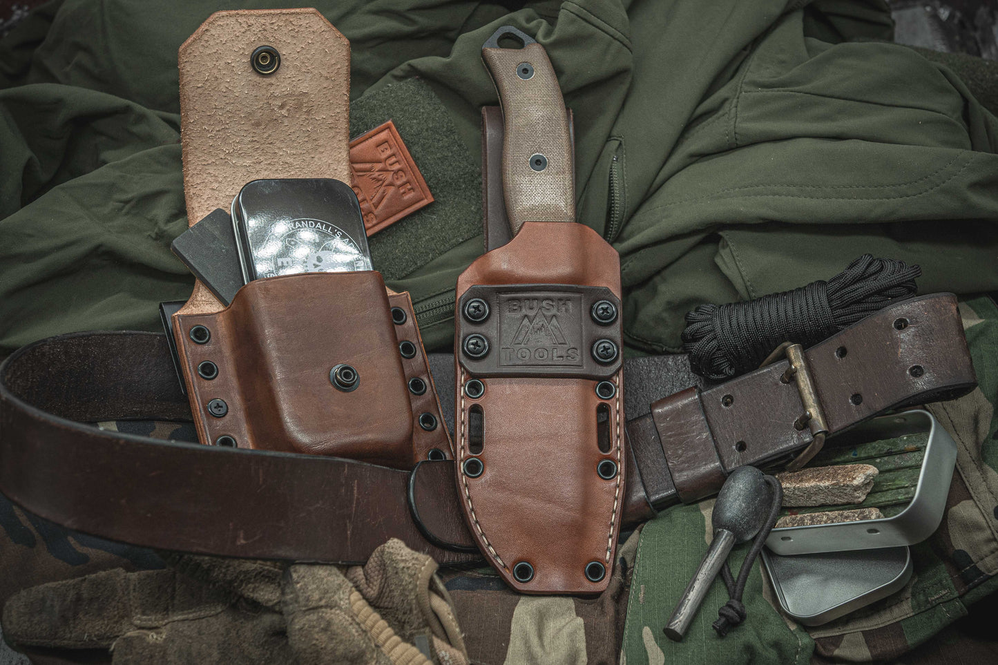 ESEE 5 Kydex Leather hybrid sheath