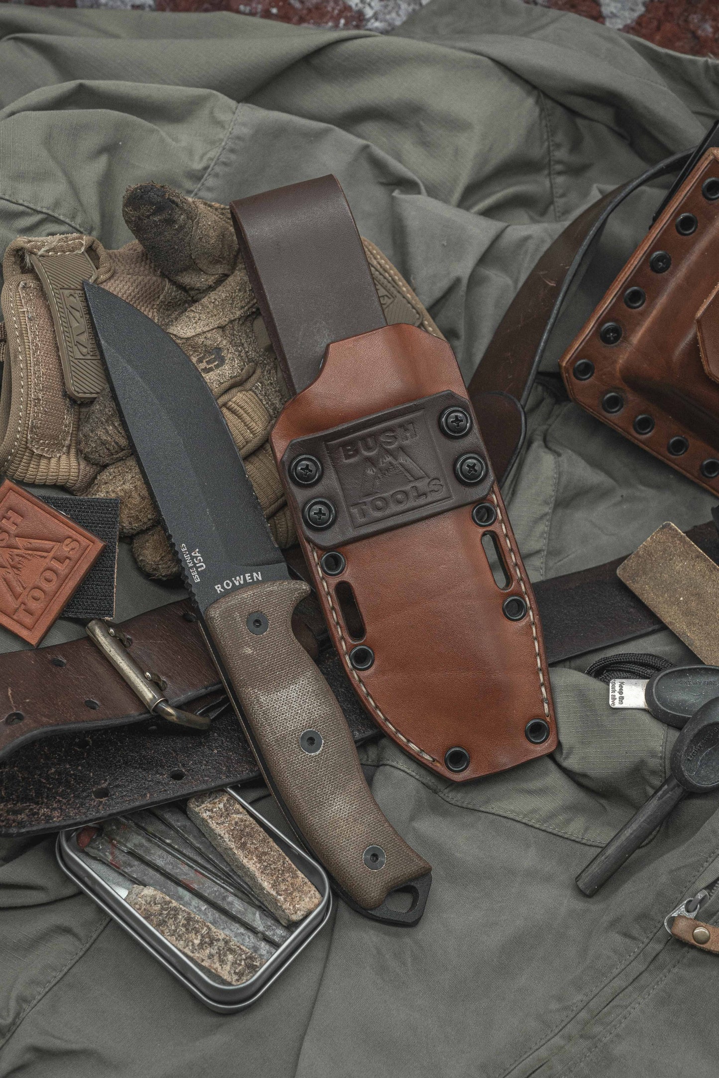 ESEE 5 Kydex Leather hybrid sheath