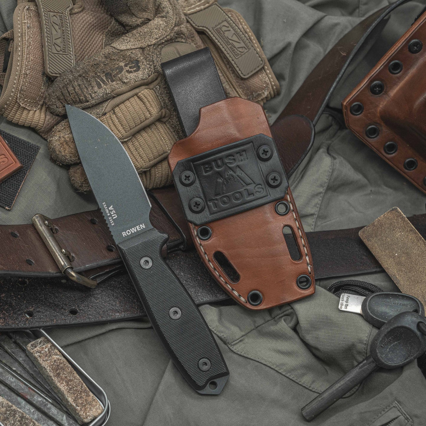 Étui hybride en cuir Kydex ESEE 3