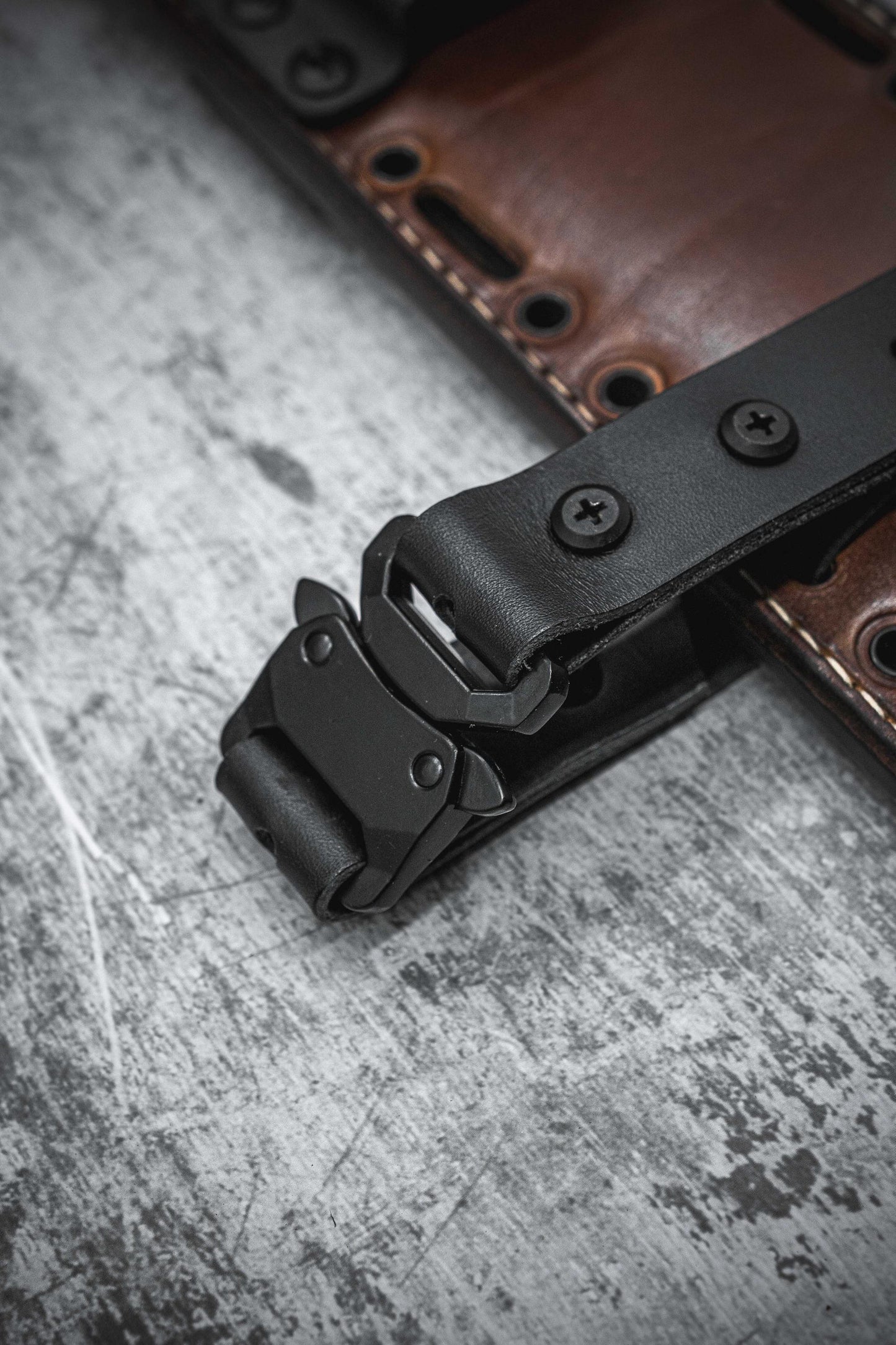 PREMIUM Hybrid Kydex Leather Sheath for ESEE JUNGLAS Punisher Edition Knife