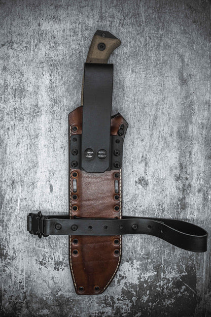 PREMIUM Hybrid Kydex Leather Sheath for ESEE JUNGLAS Punisher Edition Knife