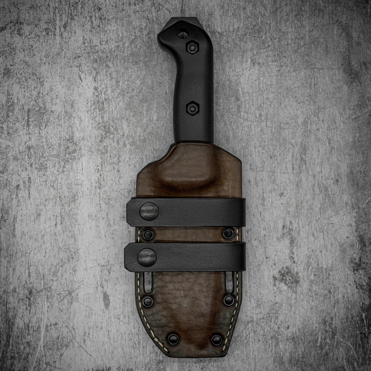 KABAR BK2 Kydex Leather hybrid sheath / Horizontal carry