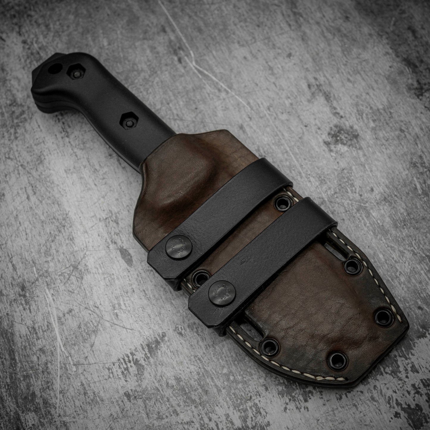KABAR BK2 Kydex Leather hybrid sheath / Horizontal carry