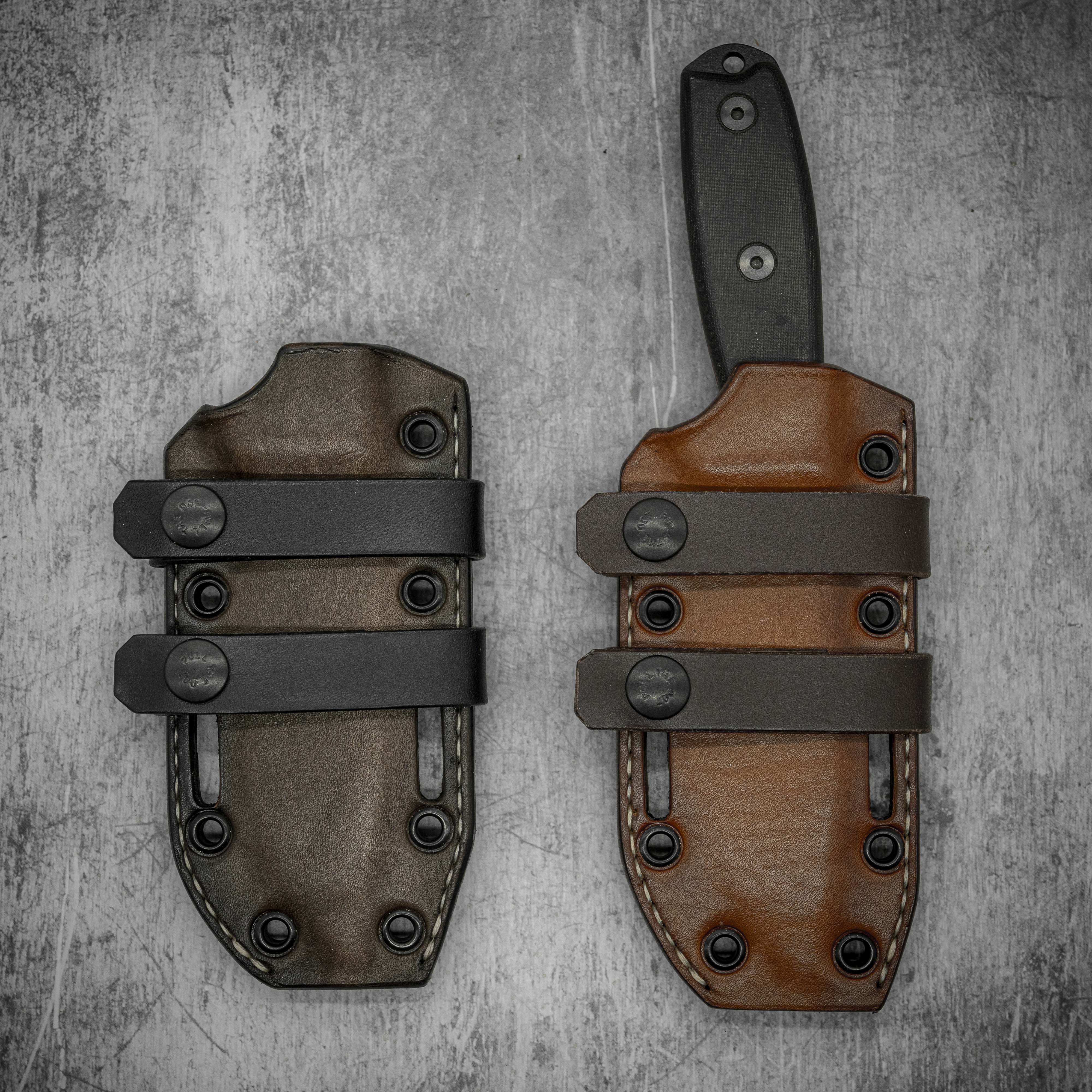 ESEE 4 Kydex Leather hybrid sheath / Horizontal carry – BUSH TOOLS