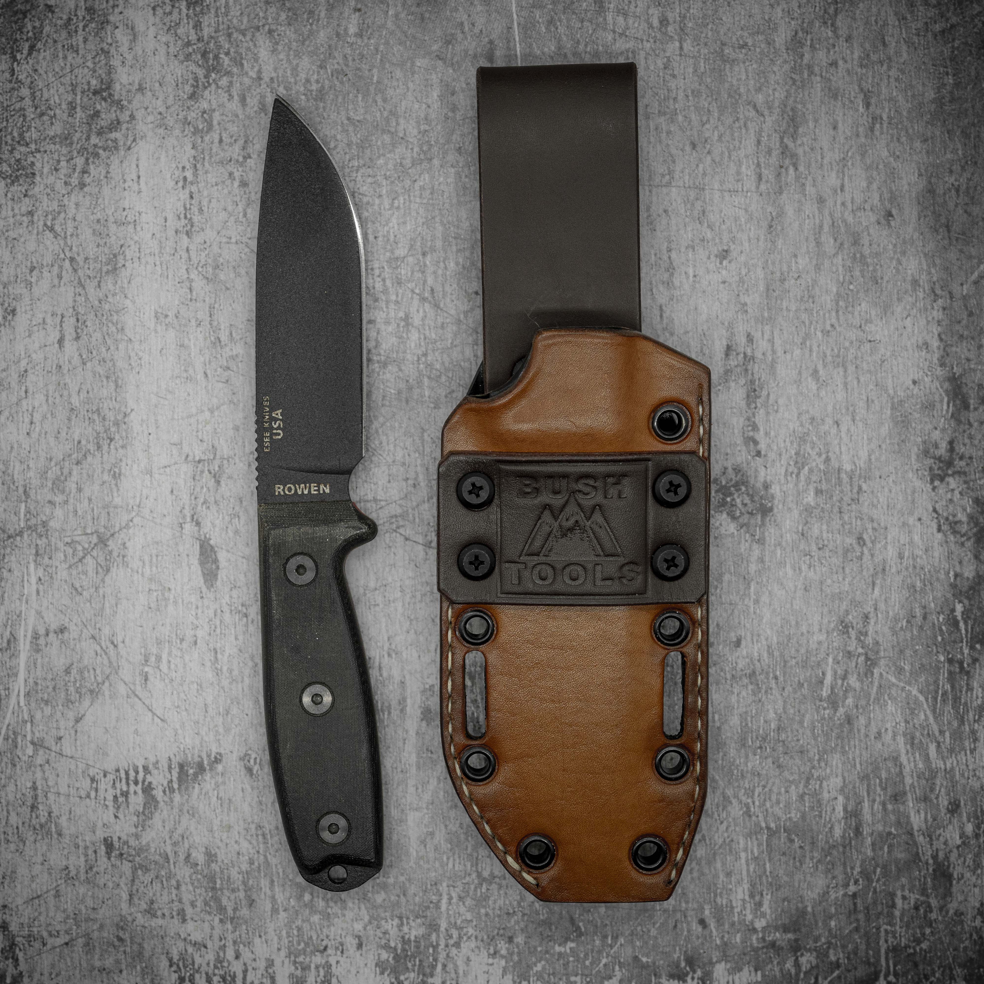 ESEE 4 Kydex Leather hybrid sheath – BUSH TOOLS