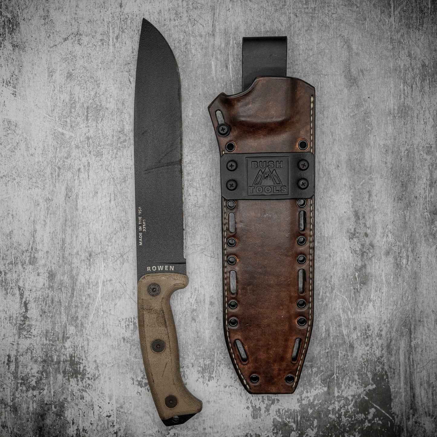 Étui hybride en cuir kydex pour couteau ESEE JUNGLAS