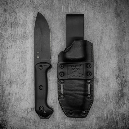 Étui hybride en cuir Kydex pour KA-BAR BK2 BECKER COMPANION