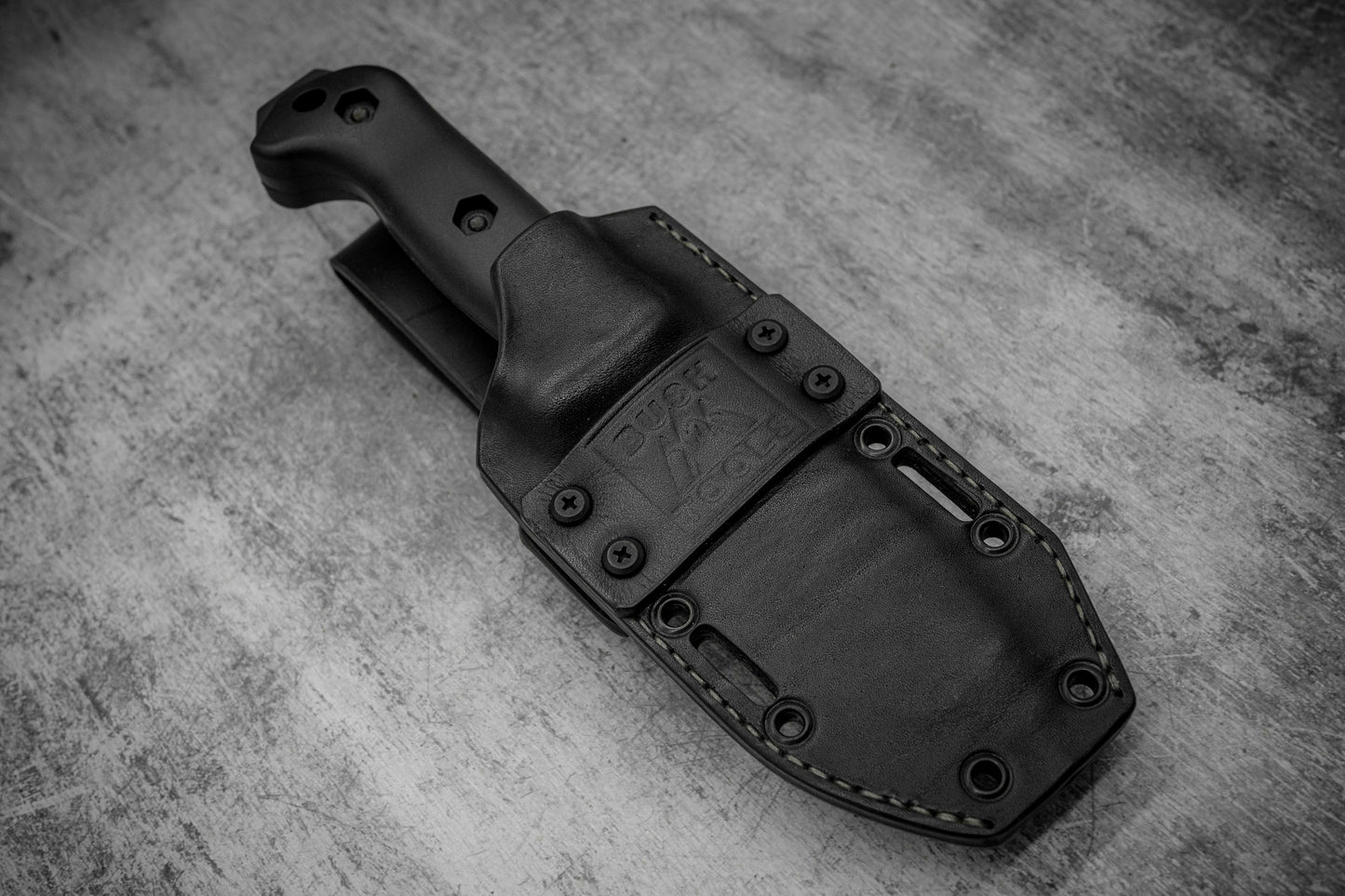 Étui hybride en cuir Kydex pour KA-BAR BK2 BECKER COMPANION