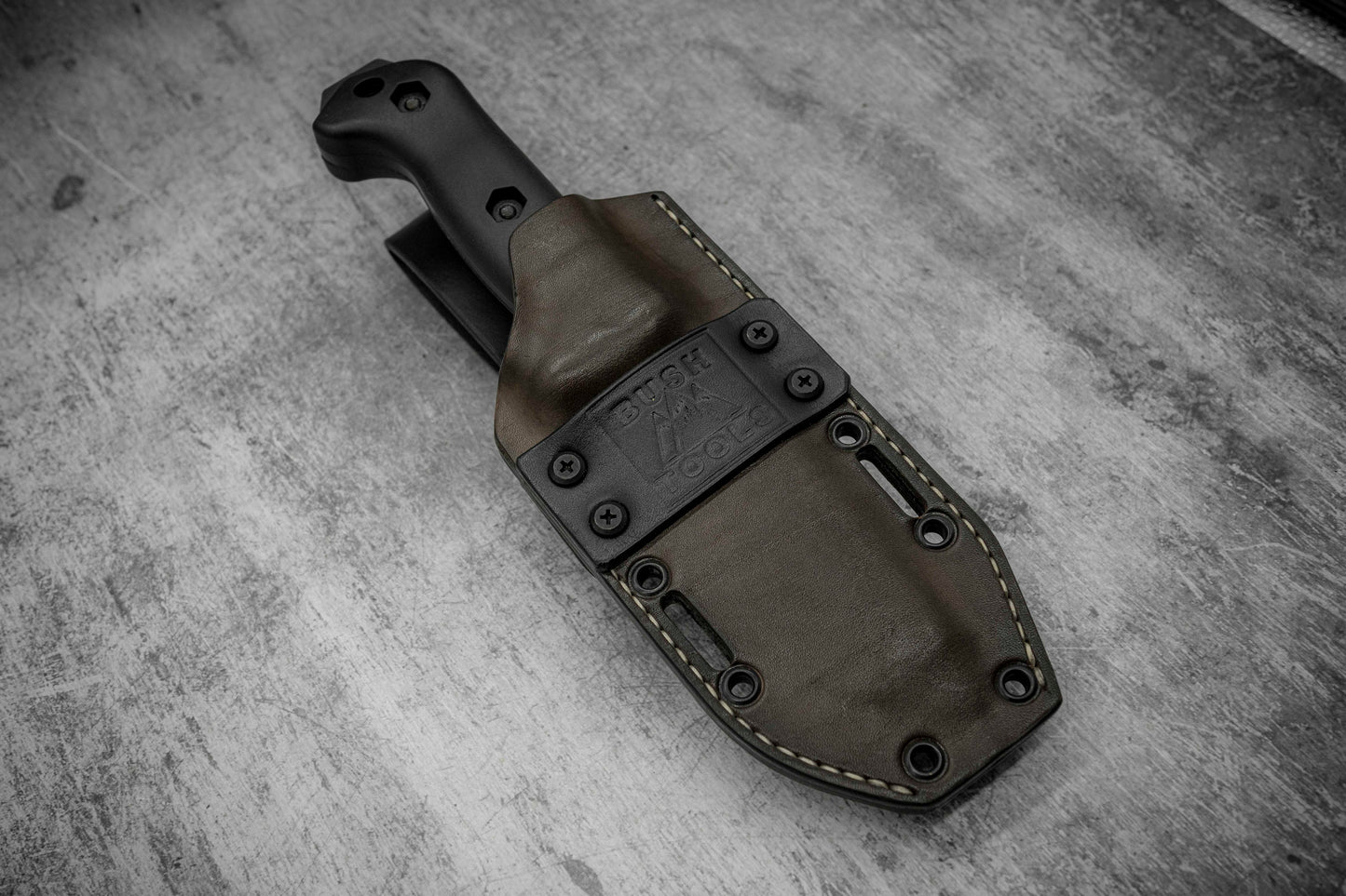 Étui hybride en cuir Kydex pour KA-BAR BK2 BECKER COMPANION