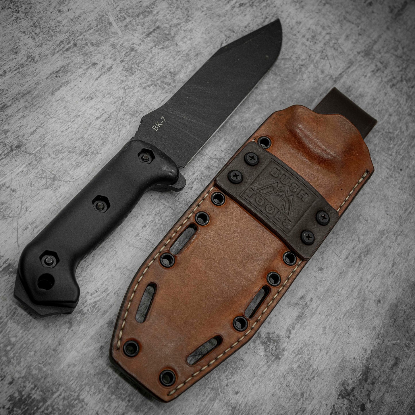 Étui hybride en cuir Kydex pour KA-BAR BK7 BECKER
