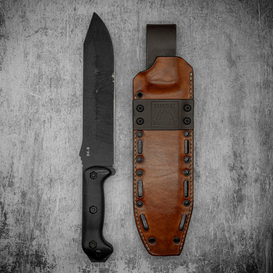 Etui hybride en cuir kydex pour couteau KABAR BK9