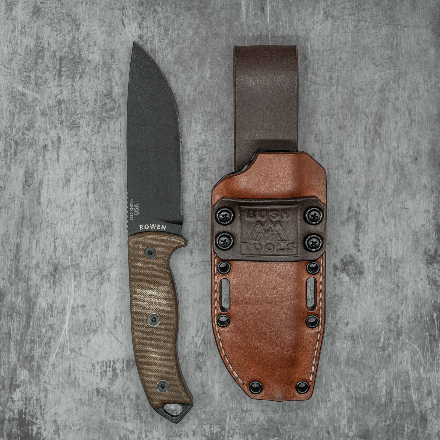 ESEE 5 Kydex Leather hybrid sheath