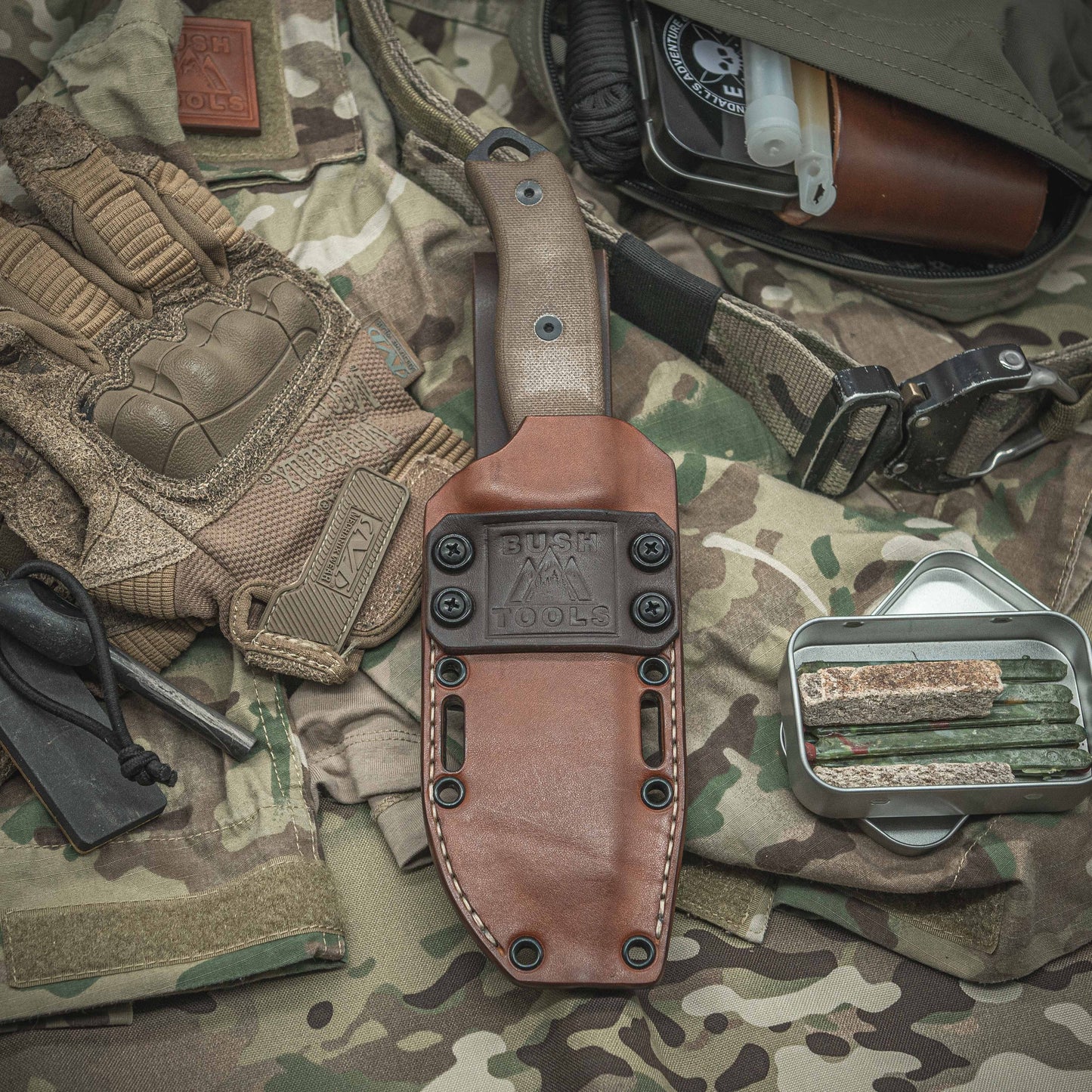 ESEE 5 Kydex Leather hybrid sheath