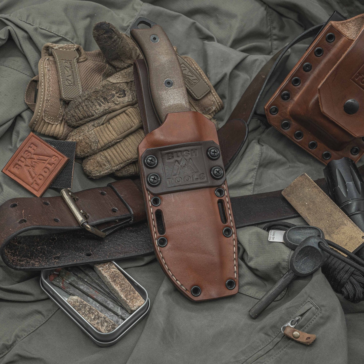 ESEE 5 Kydex Leather hybrid sheath