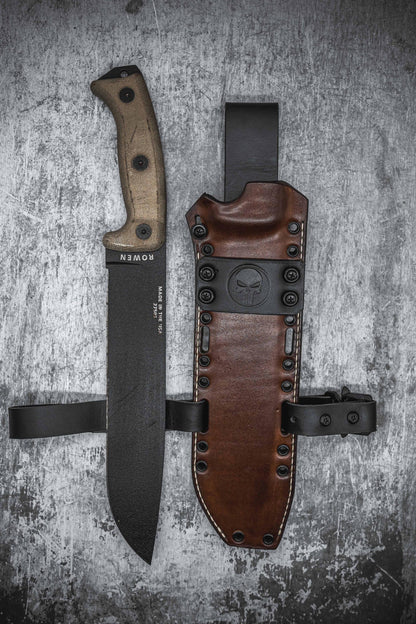PREMIUM Hybrid Kydex Leather Sheath for ESEE JUNGLAS Punisher Edition Knife