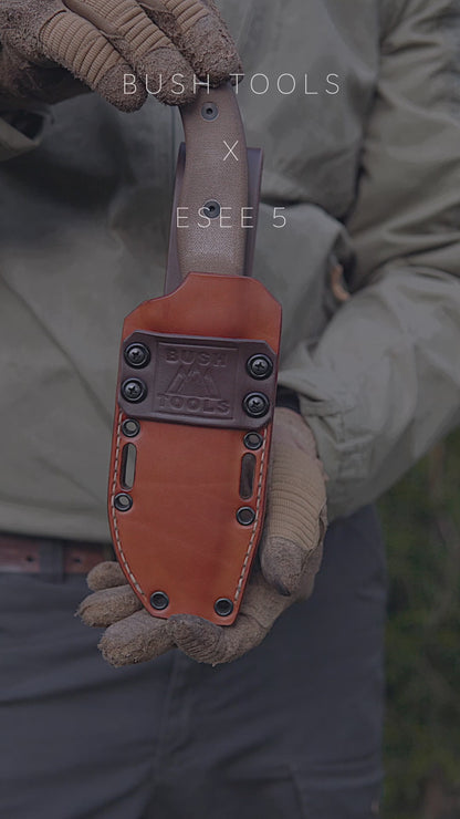 ESEE 5 Kydex Leather hybrid sheath